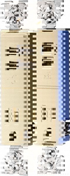 2 USB Port, 1 Receptacle, 125 VAC, 5 VDC USB Receptacle